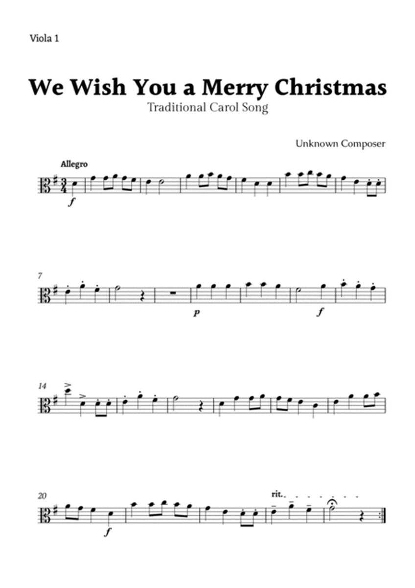 We Wish you a Merry Christmas for Viola Trio with Chords image number null
