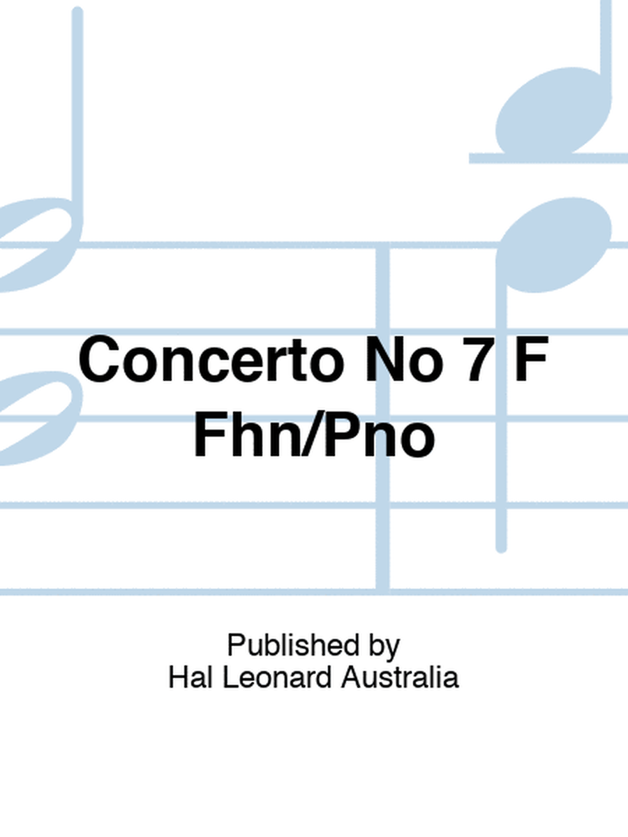 Stich - Concerto No 7 F Major French Horn/Piano
