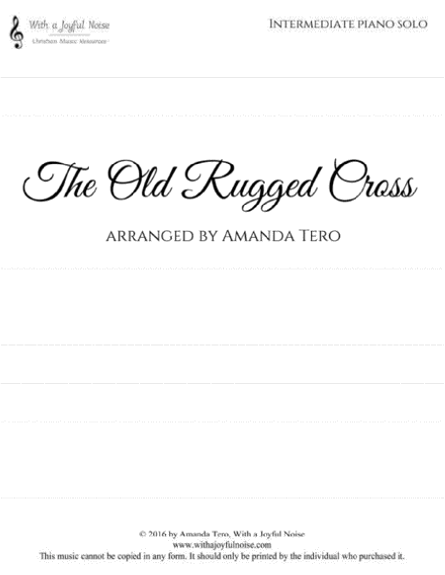 The Old Rugged Cross Piano Solo scores gallery preview page 2