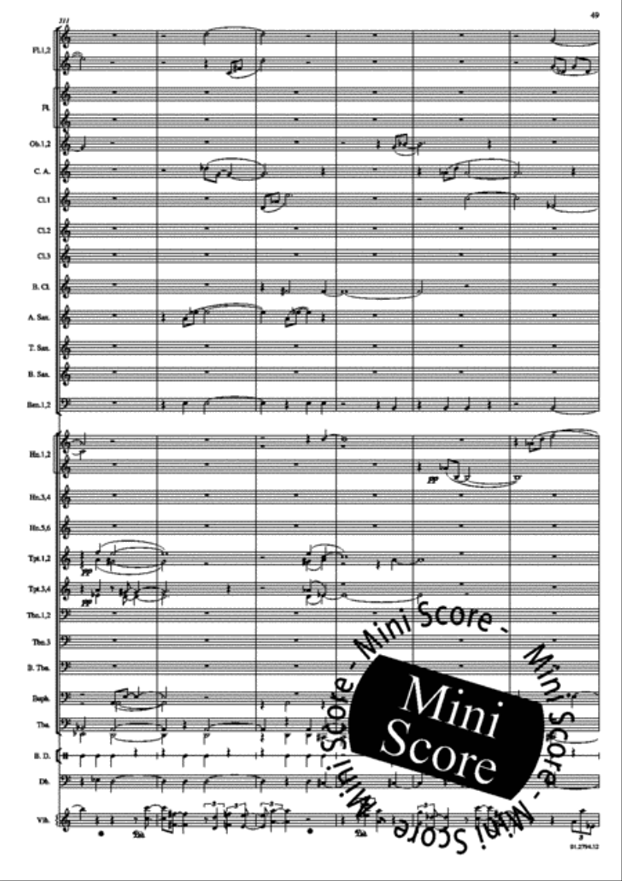 Concerto for Percussion and Band Concert Band scores gallery preview page 53