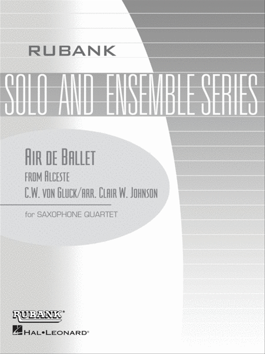 Air de Ballet (from Alceste) Saxophone Quartet scores gallery preview page 1