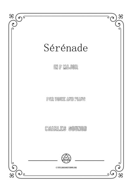 Gounod-Sérénade in F Major,for Voice and Piano image number null