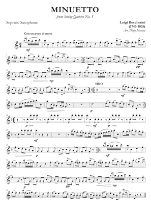 Boccherini's Minuet for Saxophone Quartet