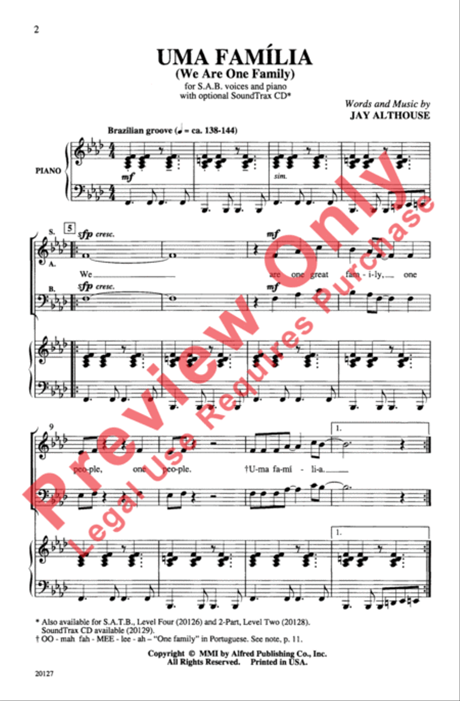 Uma Familia 3-Part scores gallery preview page 2