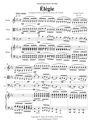 Fauré: Élégie Op. 24 for Piano Quartet