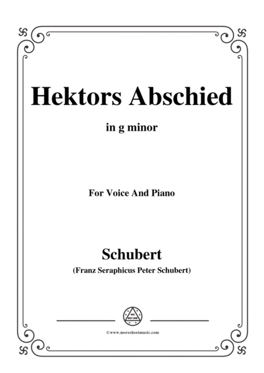 Schubert-Hektors Abschied(Hector's Farewell),D.312,in g minor,for Voice&Piano image number null