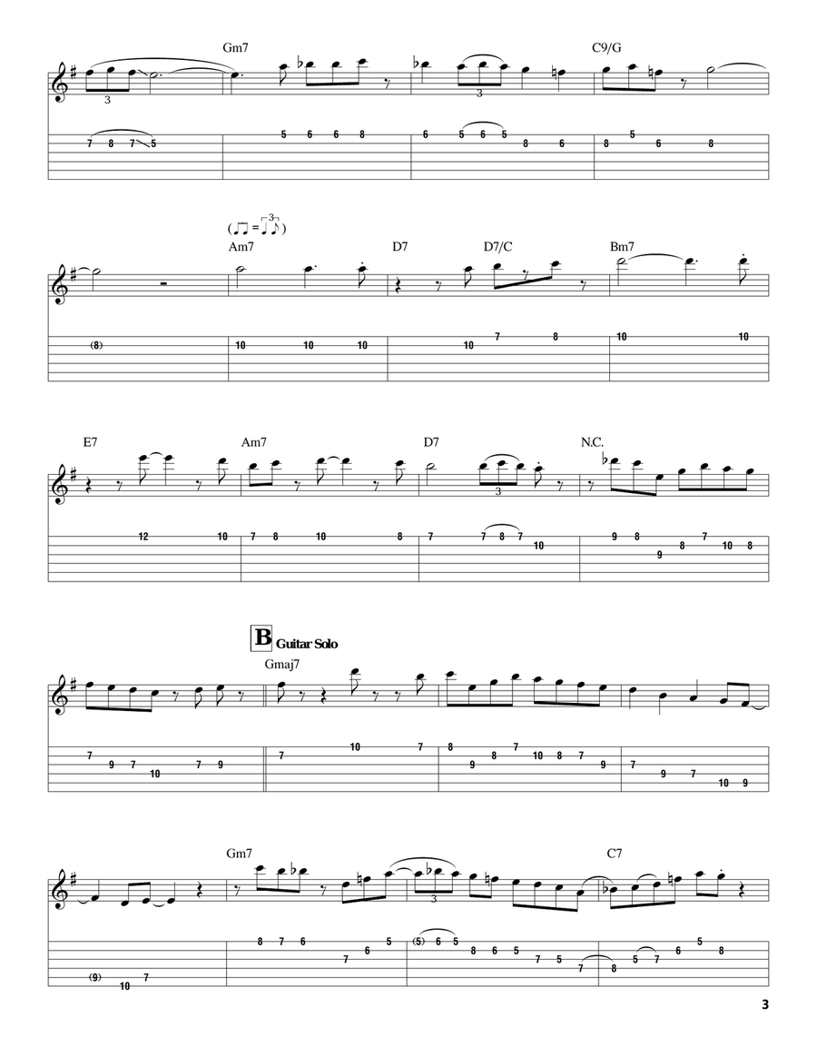 I'll Remember April Electric Guitar scores gallery preview page 3