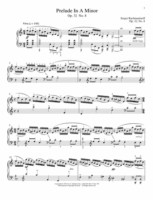 Prelude In A Minor, Op. 32, No. 8