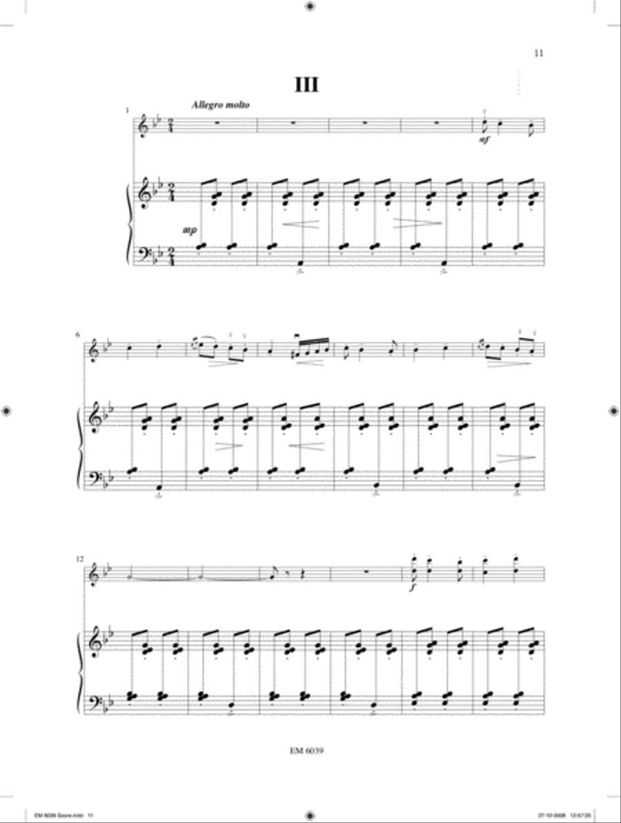 Sonatina no.1 for Violin and Piano Violin Solo scores gallery preview page 5