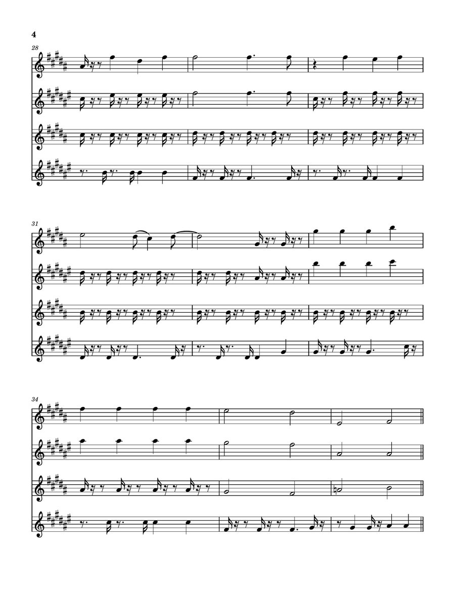 Christmas Isn't Christmas 'til You Get Here Saxophone Quartet scores gallery preview page 5