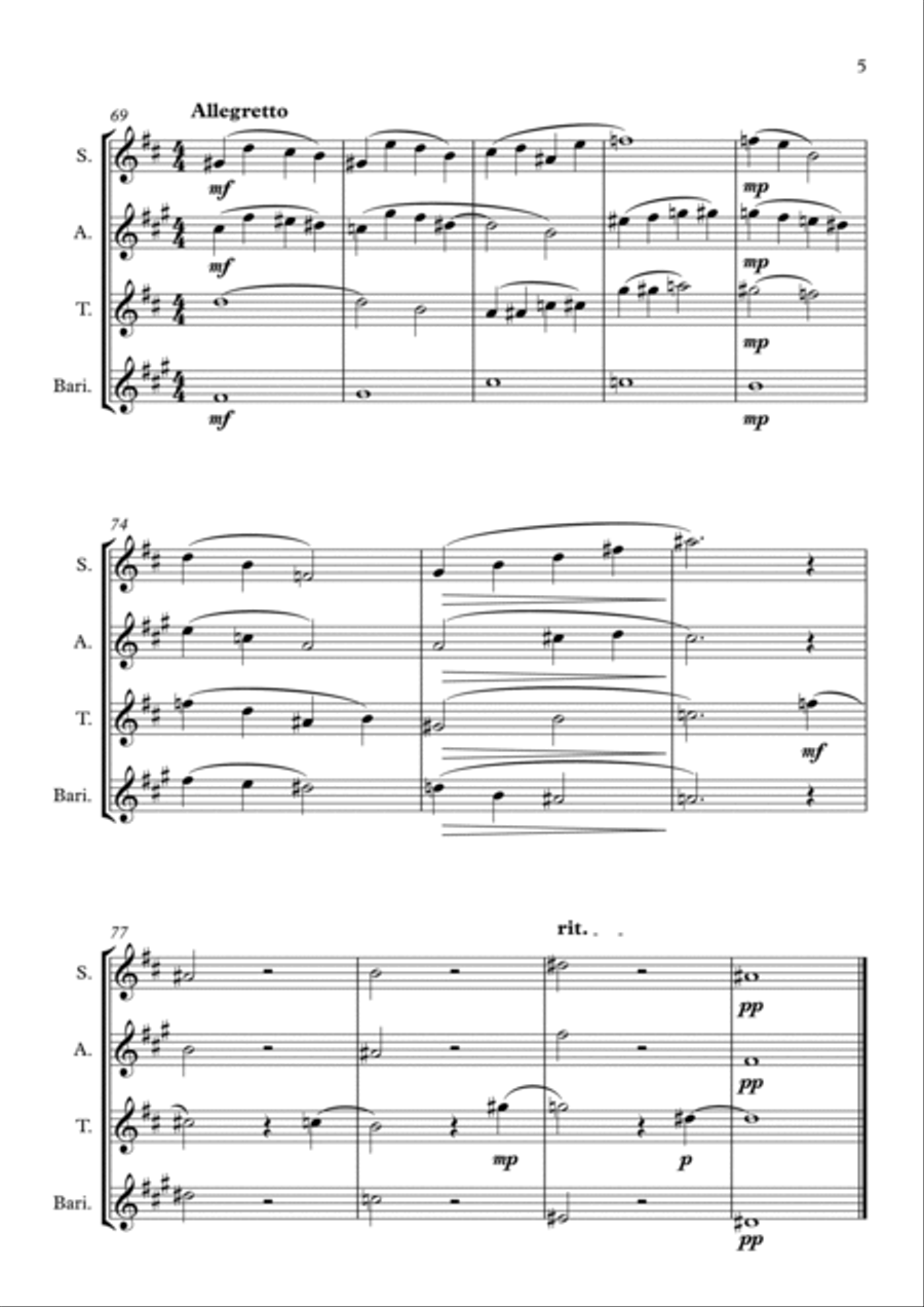 Oddball - Saxophone Quartet Saxophone Quartet scores gallery preview page 5