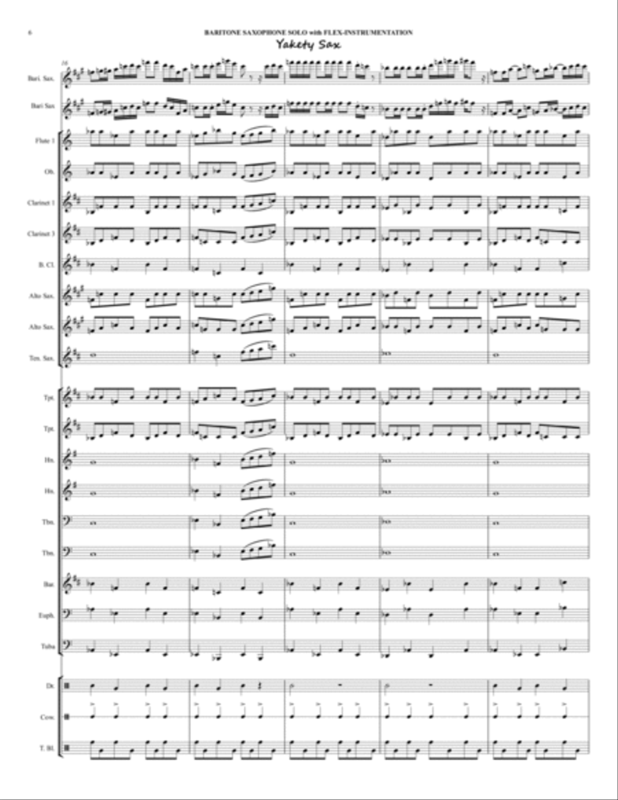 Yakety Sax Yakety Sax Concert Band scores gallery preview page 6