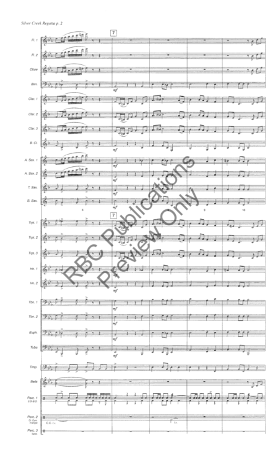 Silver Creek Regatta Concert Band scores gallery preview page 5