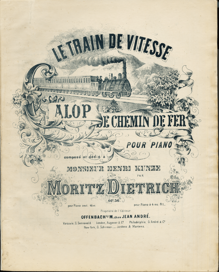 Le Train de Vitesse. Galop de Chemin de Fer Pour Piano
