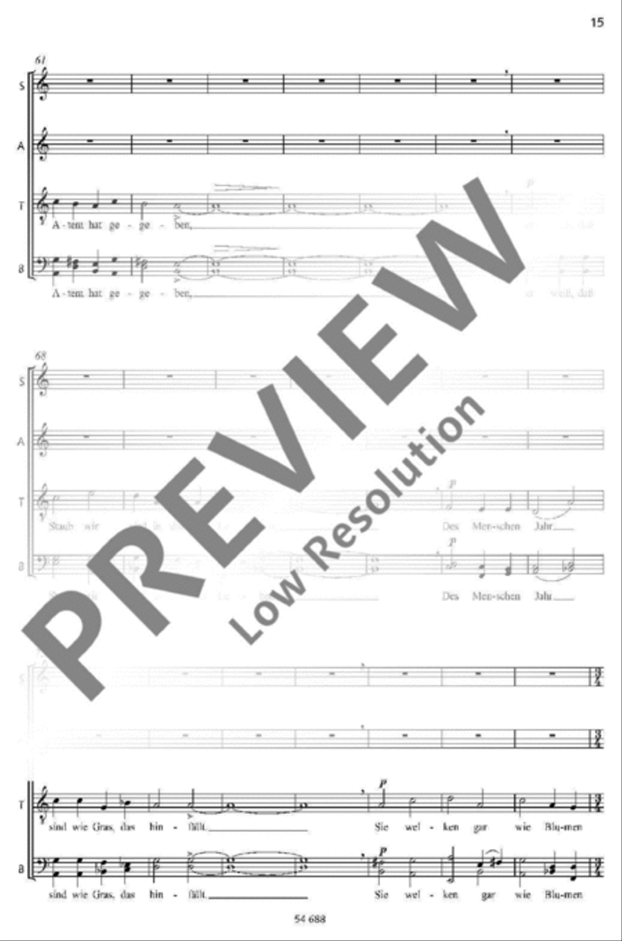 Dem König der Ewigkeit Mixed Choir scores gallery preview page 12