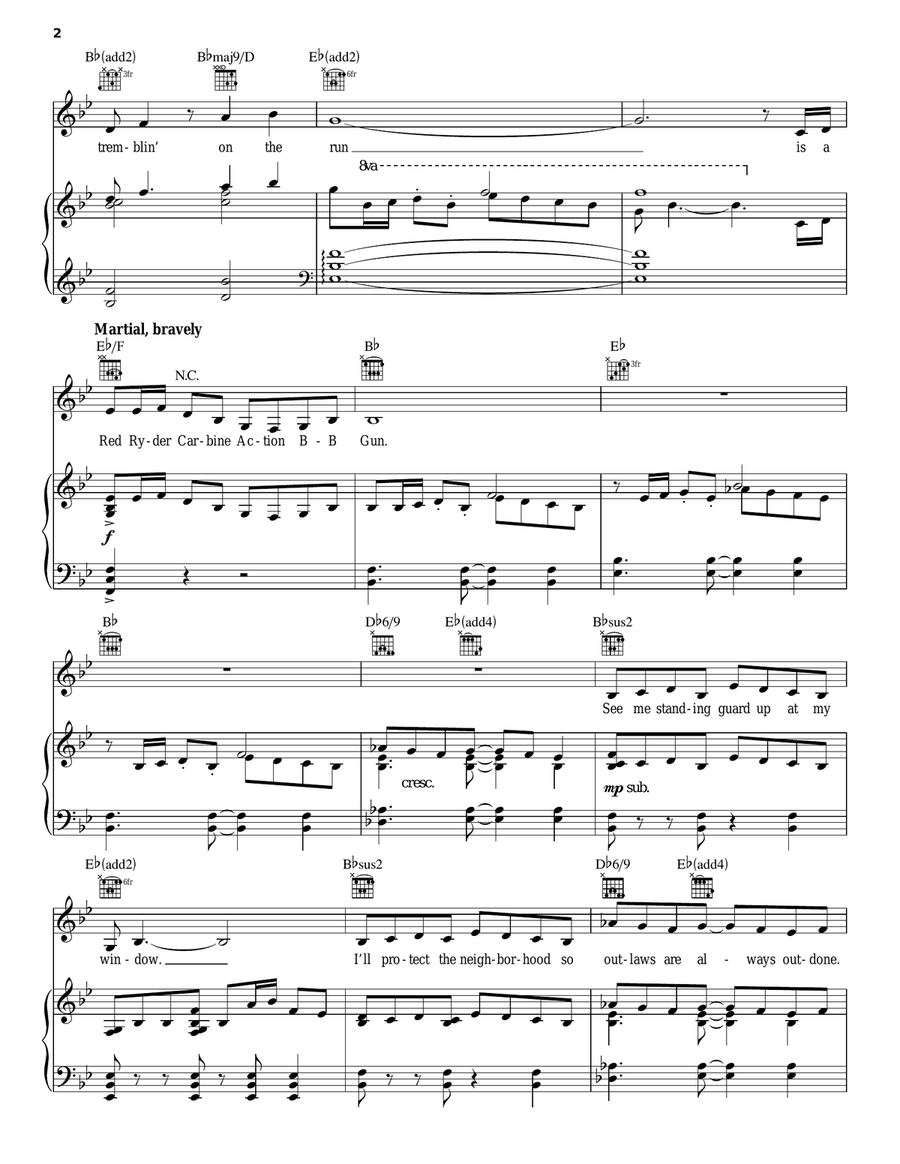 Red Ryder Carbine Action BB Gun Piano, Vocal, Guitar scores gallery preview page 2