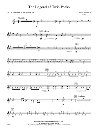 The Legend of Twin Peaks: (wp) 1st B-flat Trombone T.C.