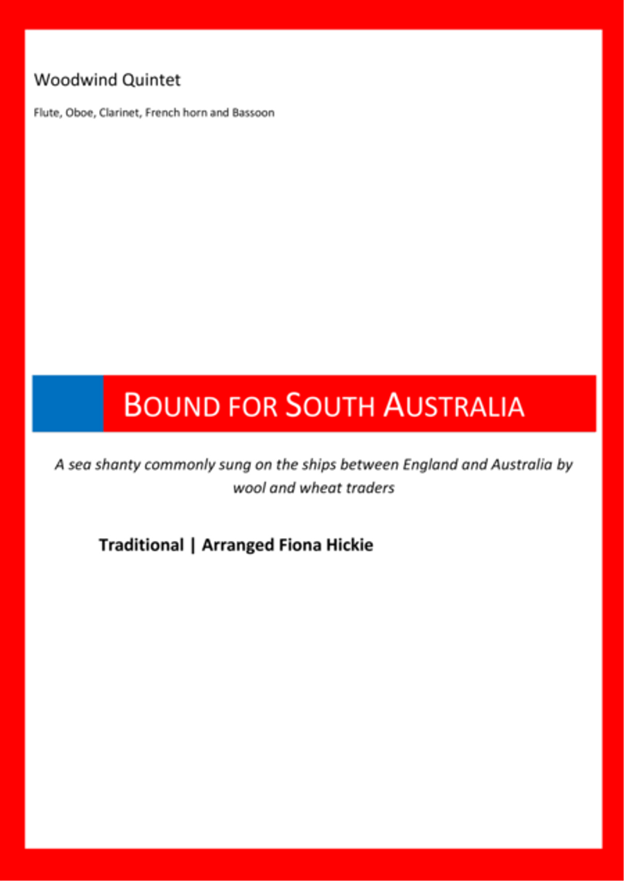Bound for South Australia Woodwind Quintet scores gallery preview page 1
