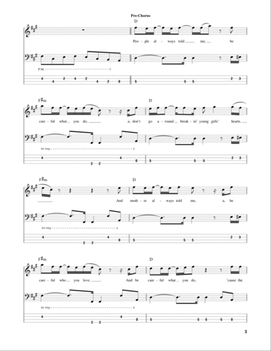 Billie Jean Guitar Tablature scores gallery preview page 3