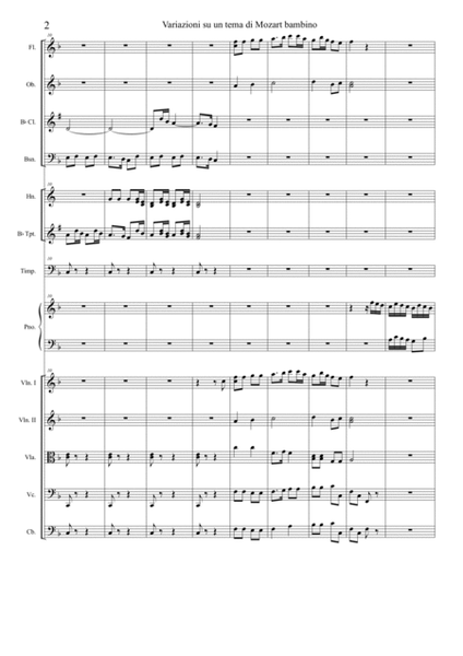 Helios D'Andrea Variazioni su un tema di Mozart for piano and orchestra image number null