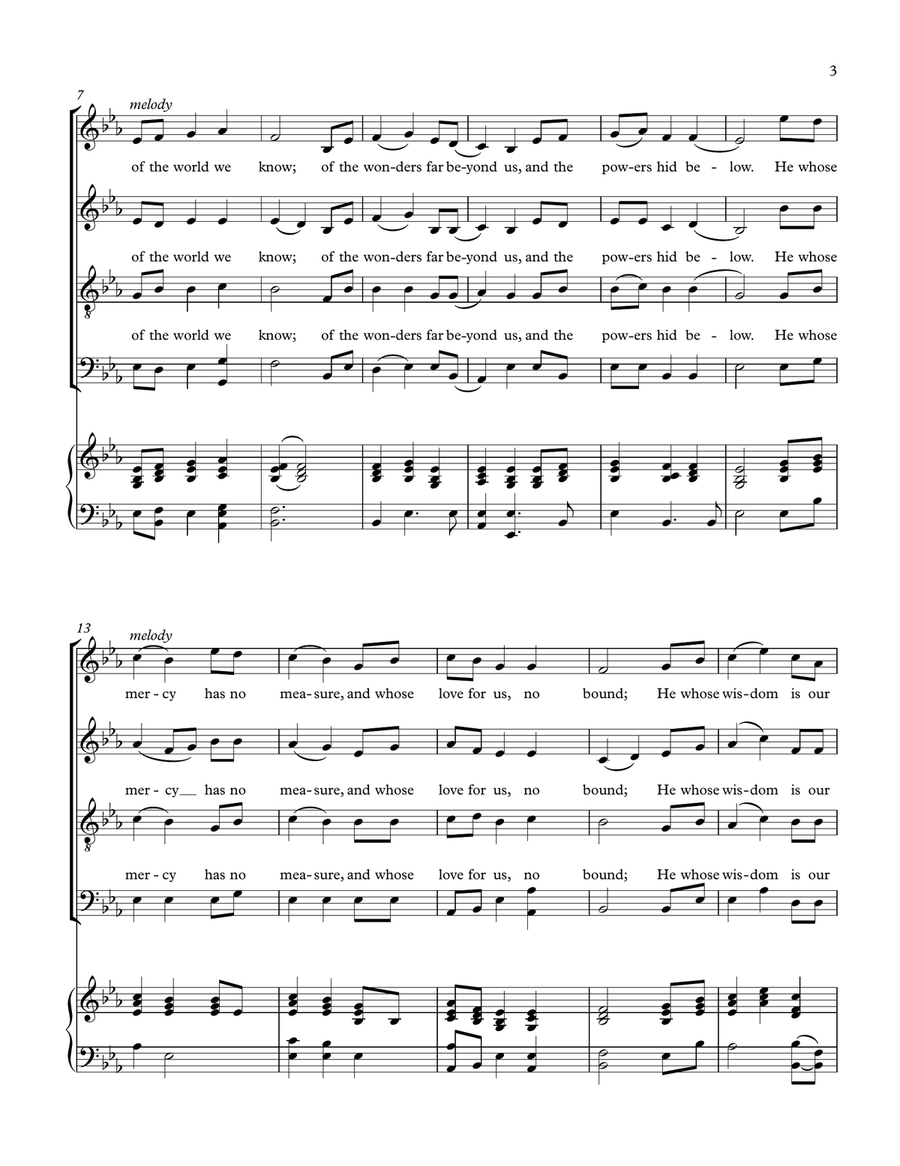Eleventh of January (Credo) 4-Part scores gallery preview page 3
