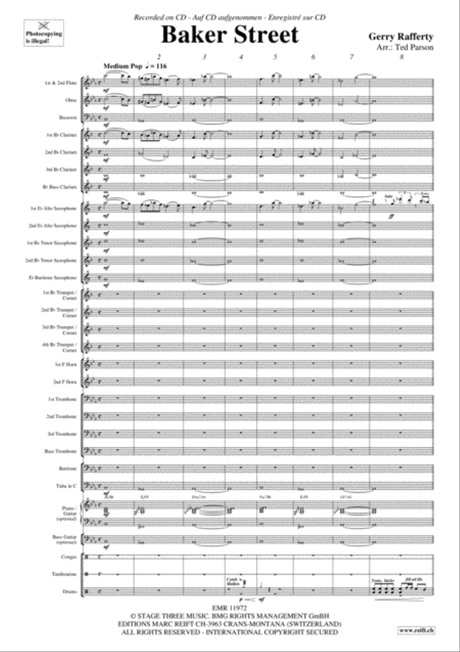 Baker Street Concert Band scores gallery preview page 4