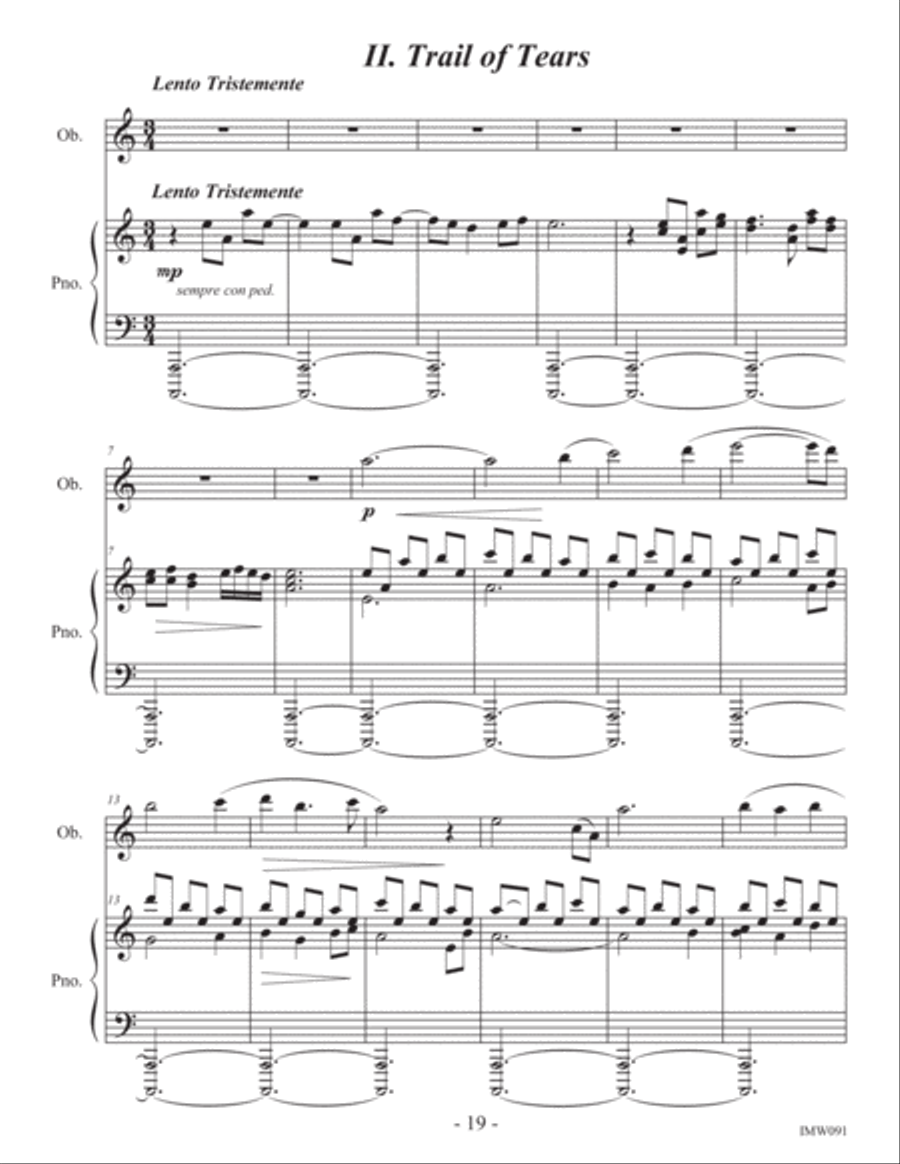 Sonata for Oboe & Piano Piano Accompaniment scores gallery preview page 3