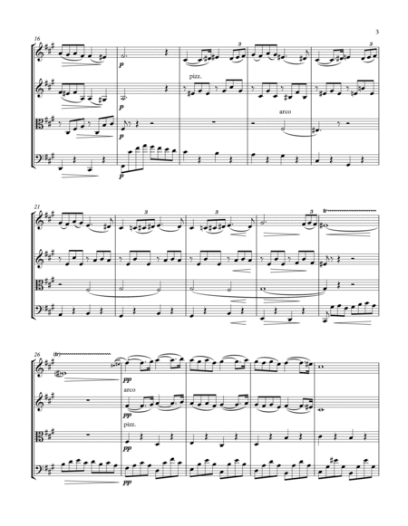 PAVANE Op. 50 by Fauré String Quartet, Intermediate Level for 2 violins, viola and cello image number null