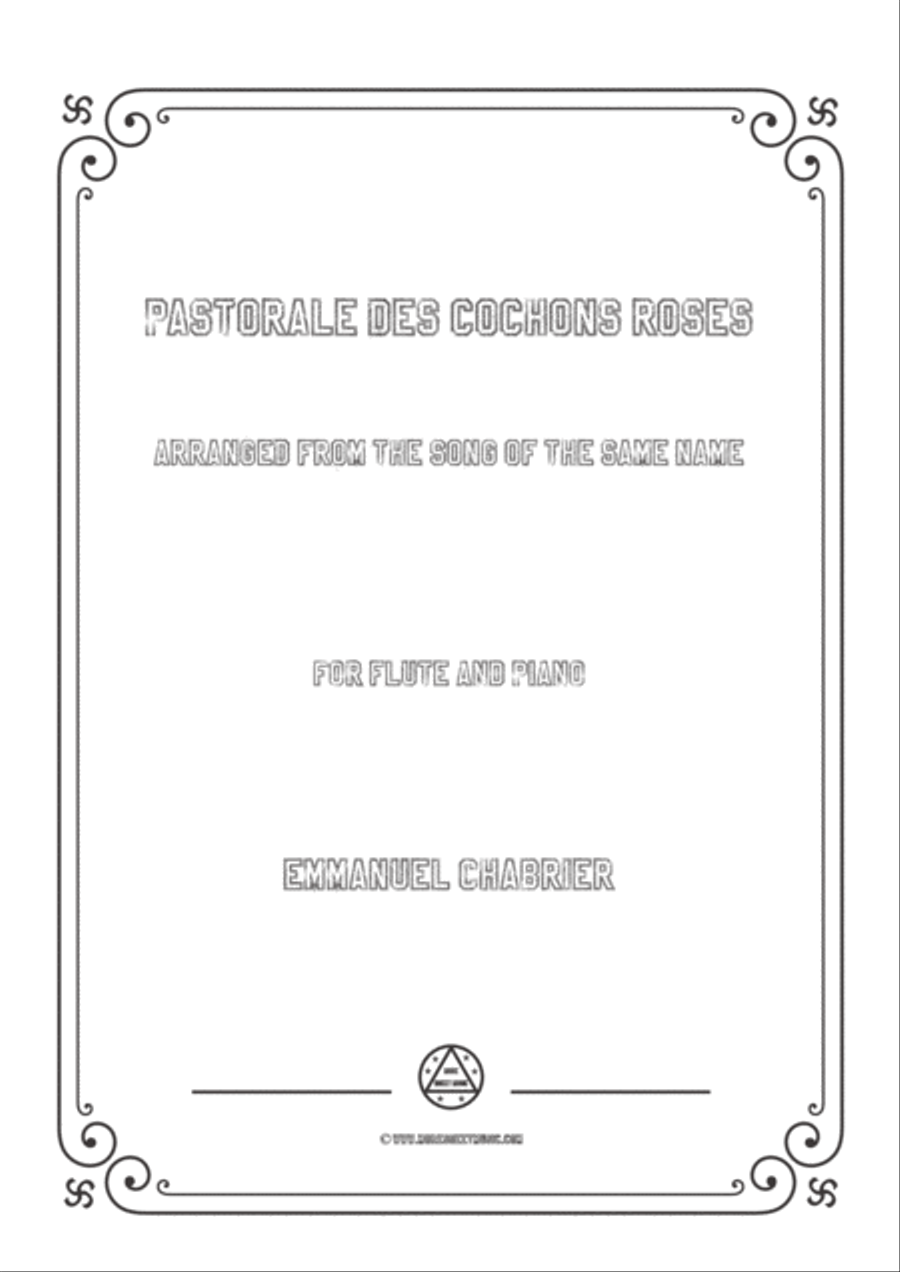 Chabrier-Pastorale des cochons roses,for Flute and Piano Flute scores gallery preview page 1