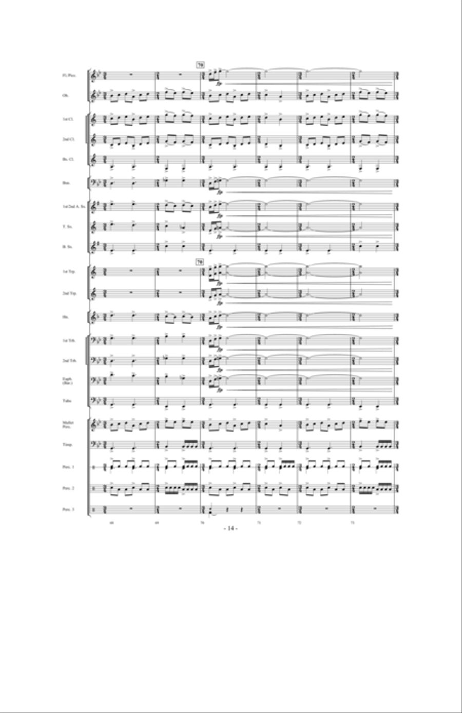Saturn: The Ringed Planet Concert Band scores gallery preview page 13