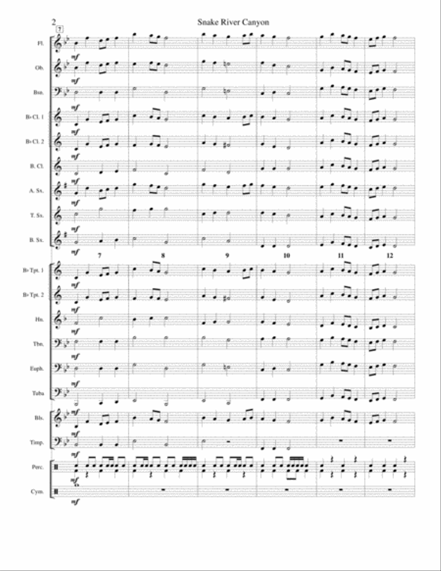 Snake River Canyon Snake River Canyon Concert Band scores gallery preview page 2
