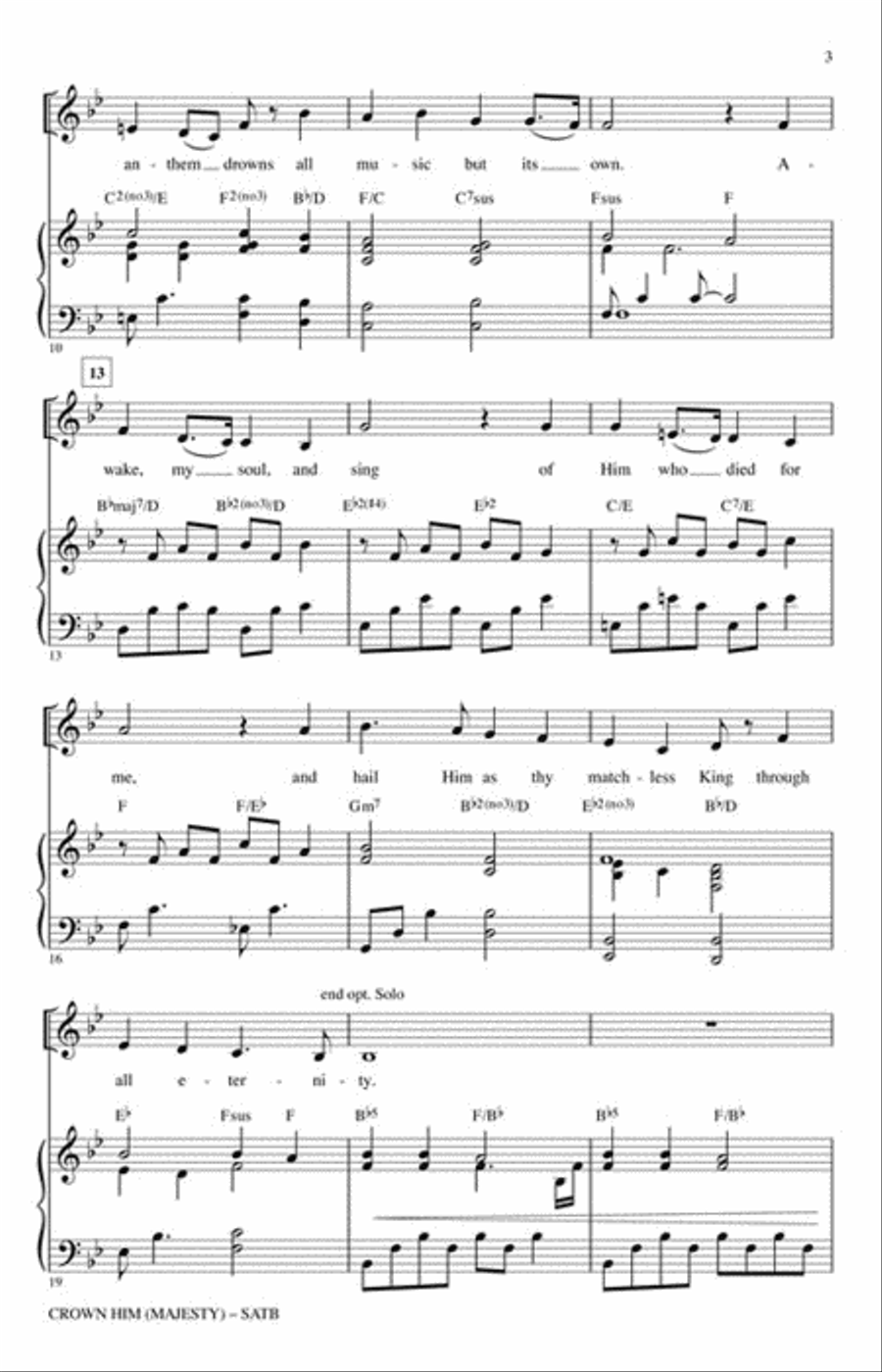Crown Him (Majesty)(with “We Worship and Adore You” and “Crown Him with Many Crowns”) 4-Part scores gallery preview page 3