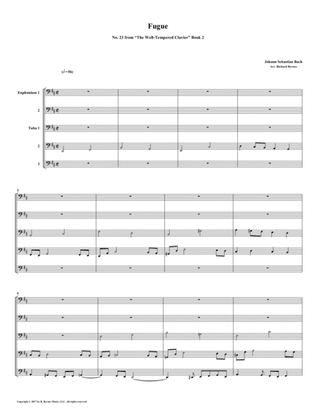 Fugue 23 from Well-Tempered Clavier, Book 2 (Euphonium-Tuba Quintet)