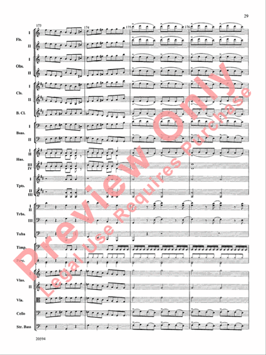 Symphony No. 9 (Fourth Movement) Full Orchestra scores gallery preview page 30