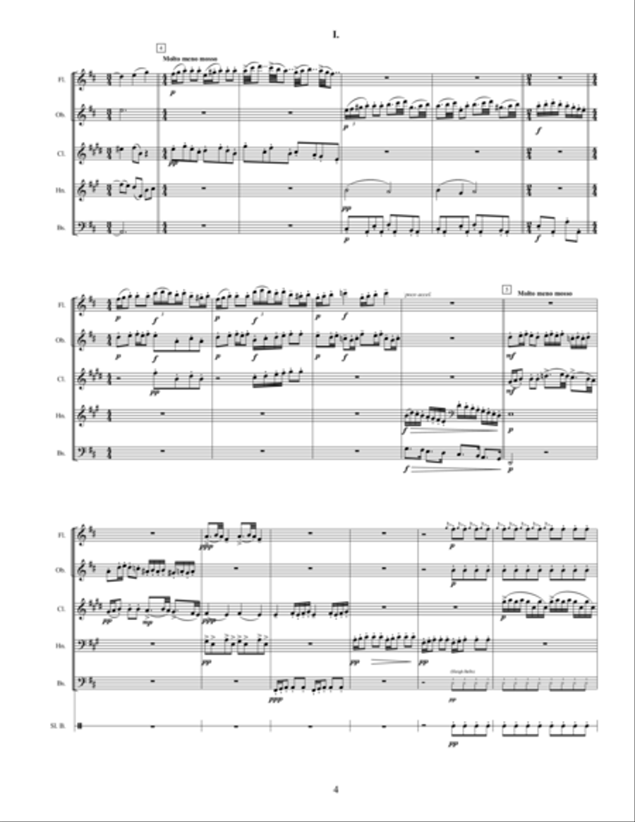 Symphonie No. 4 in G Major for Woodwind Quintet Woodwind Quintet scores gallery preview page 6