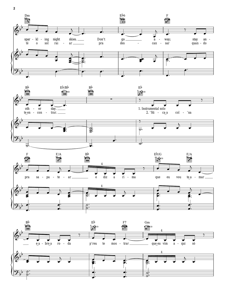 Don't Go Away (from Rio 2) Guitar scores gallery preview page 2