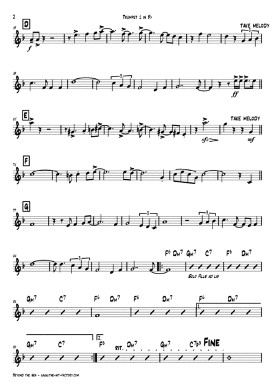 Beyond The Sea Horn scores gallery preview page 6