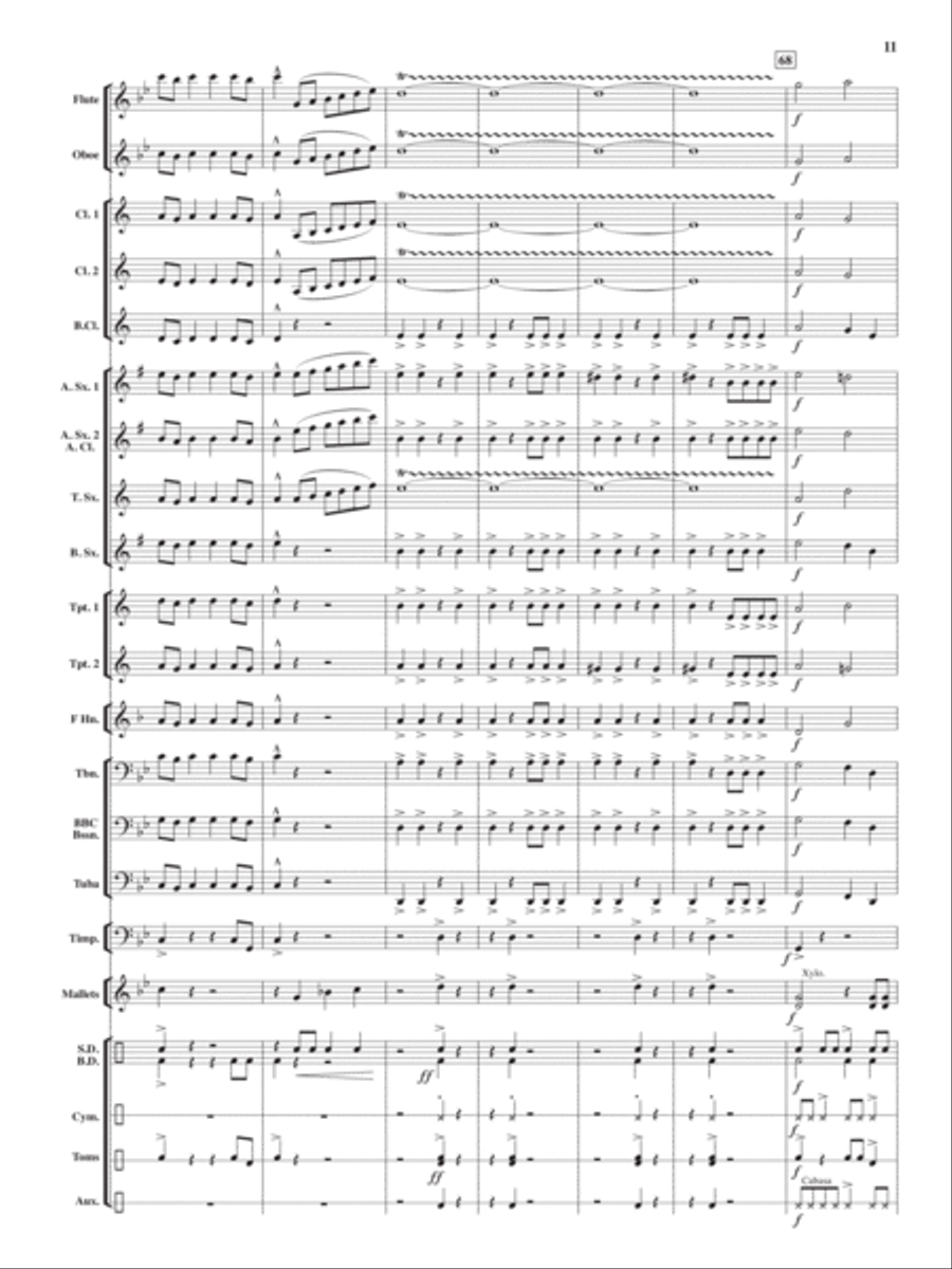 Renegade Dances Concert Band scores gallery preview page 11