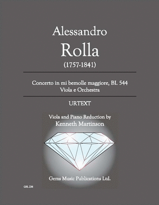 Book cover for Concerto in mi bemolle maggiore, BI. 544 Viola e Orchestra