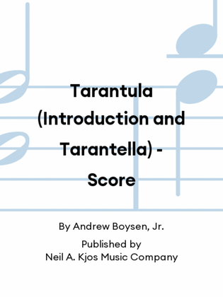 Book cover for Tarantula (Introduction and Tarantella) - Score