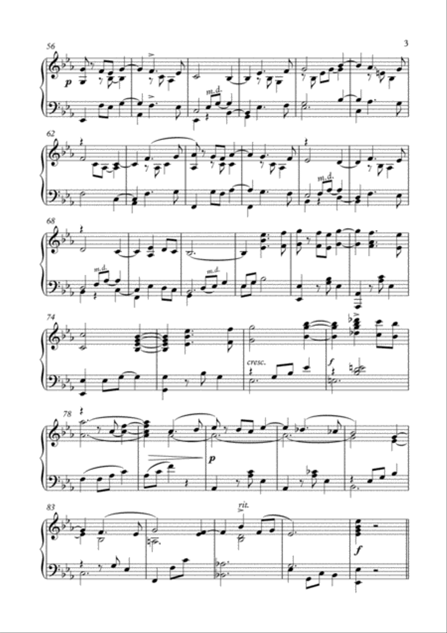 Close to you a romantic piano solo Piano Solo scores gallery preview page 3