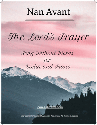Book cover for The Lord's Prayer~Song Without Words for Violin and Piano