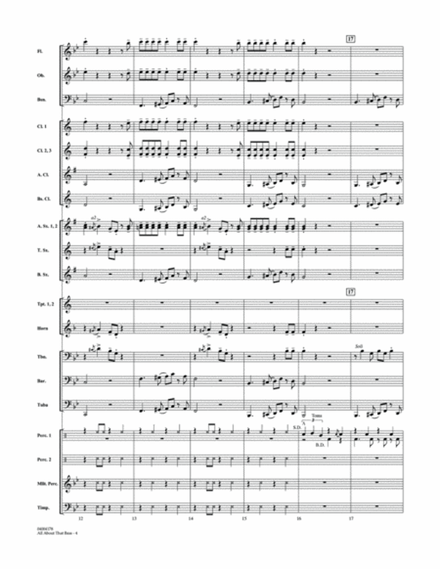 All About That Bass - Conductor Score (Full Score)