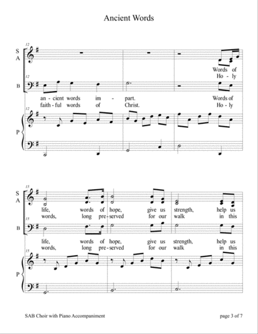 Ancient Words 3-Part scores gallery preview page 5
