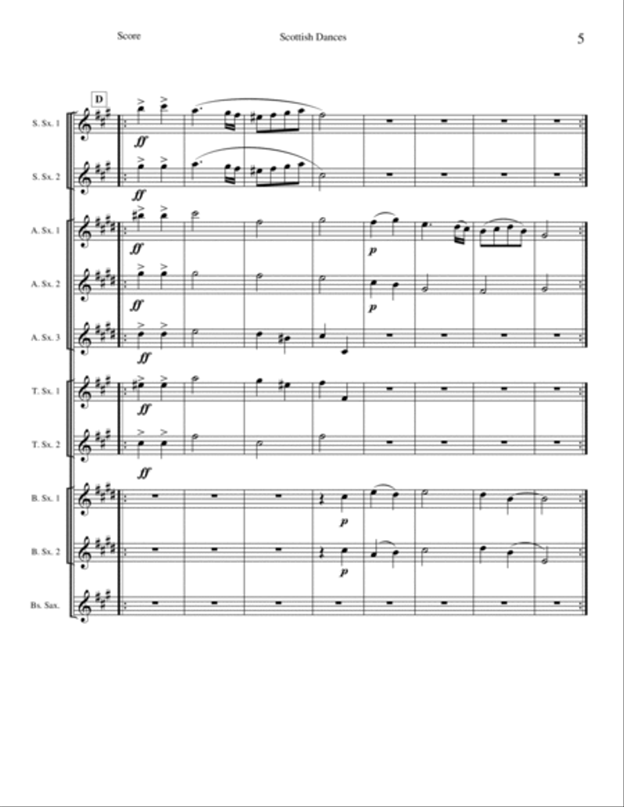 Scottish Dances - Opus 44 Woodwind Ensemble scores gallery preview page 5