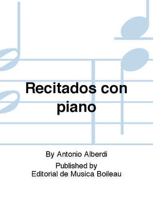 Book cover for Recitados con piano