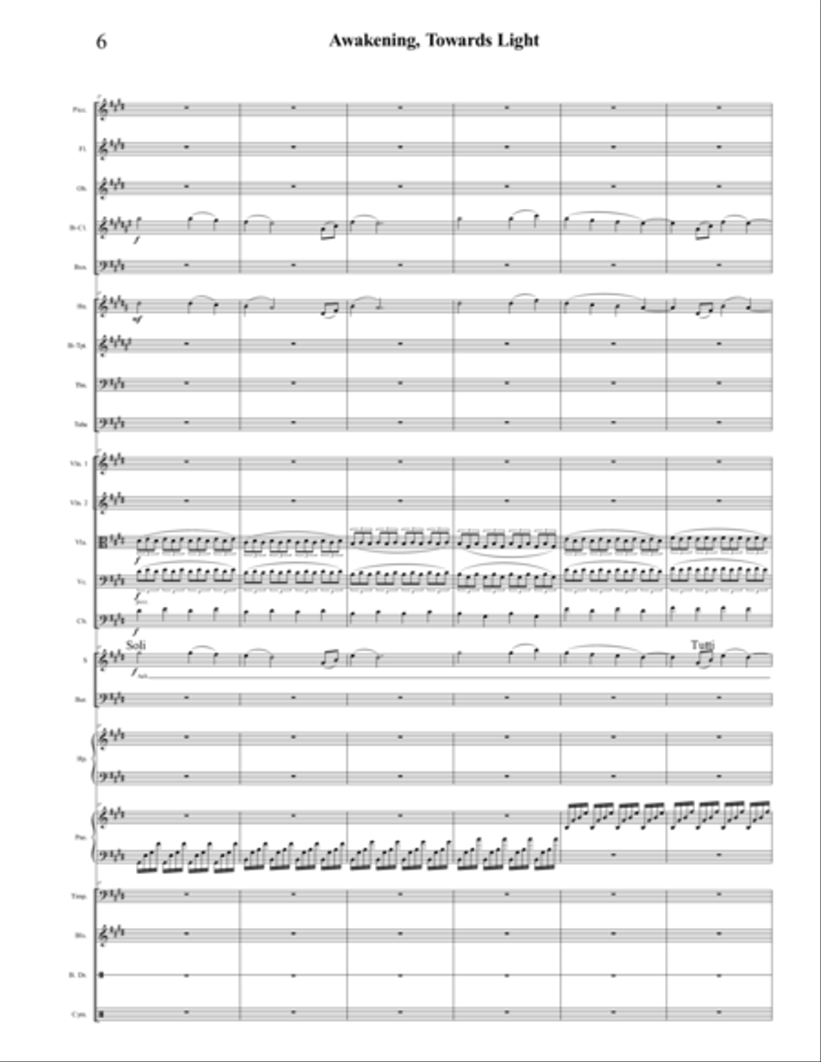 Awakening, Towards Light 4-Part scores gallery preview page 6