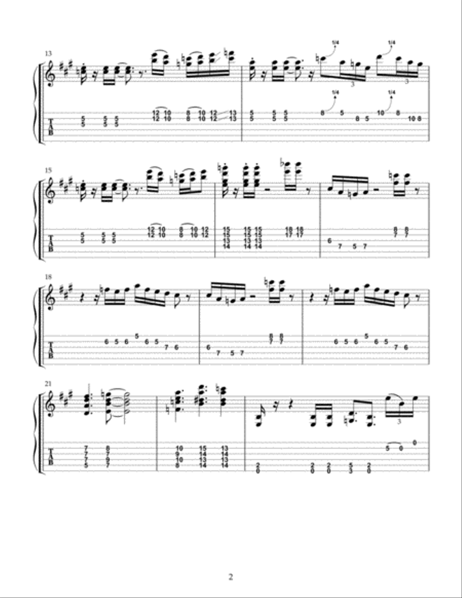 Coolness Guitar Tablature scores gallery preview page 2