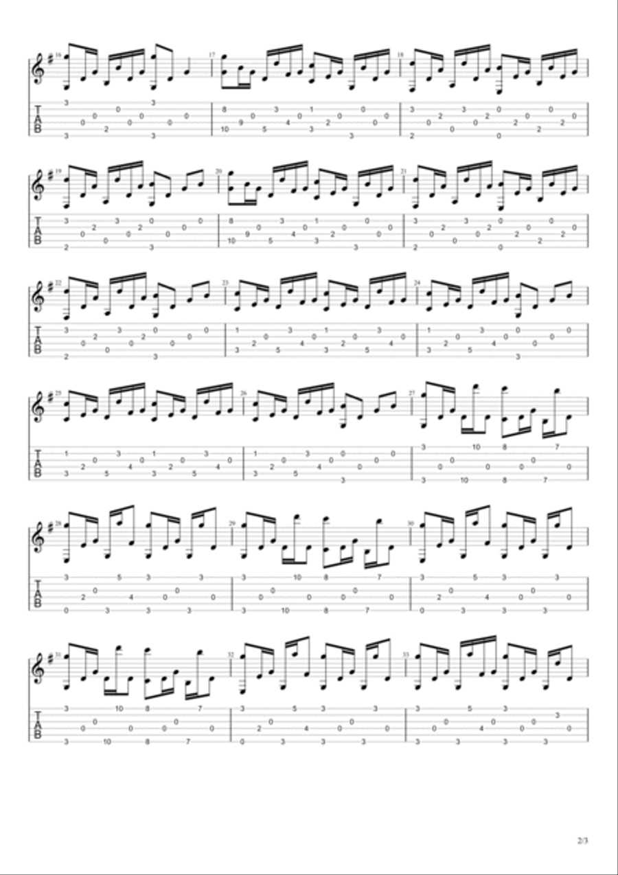 Etude 3 Acoustic Guitar scores gallery preview page 2