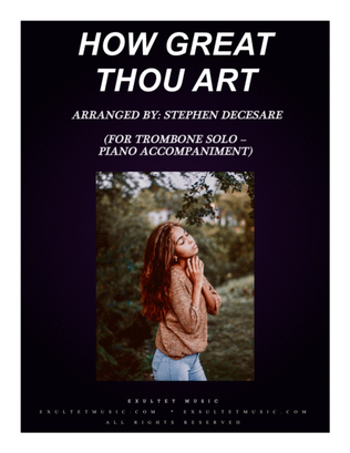 Book cover for How Great Thou Art (for Trombone Solo - Piano accompaniment)